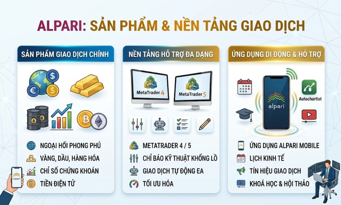 Các sản phẩm giao dịch và nền tảng của Alpari 