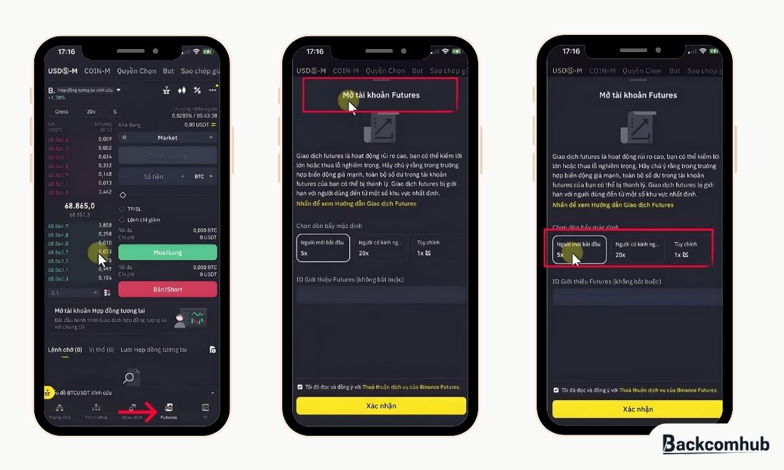 Bước 1 khi giao dịch binance futures là cần kích hoạt tài khoản futures 