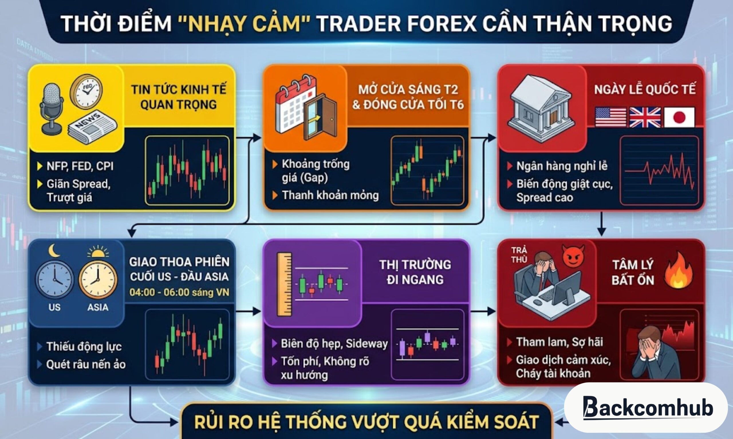 Những thời điểm được cho là nhạy cảm mà nhà đầu tư forex không nên trade 