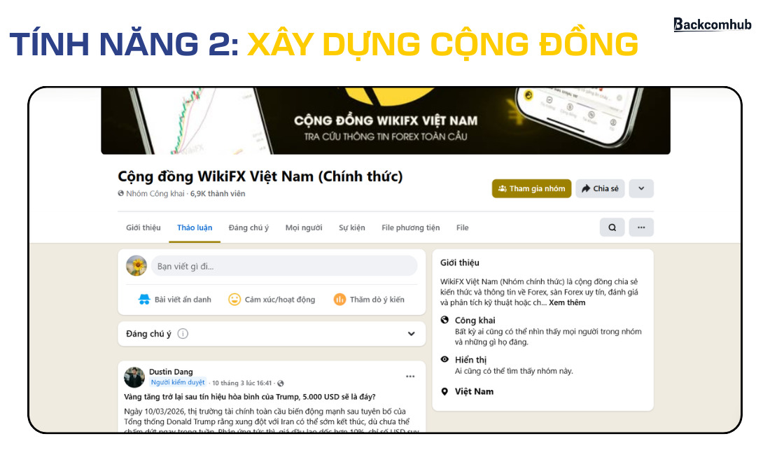 Tính năng khác của WikiFX là gì? Đó là xây dựng cho các nhà đầu tư một cộng đồng để giao lưu, kết nối, học hỏi lẫn nhau