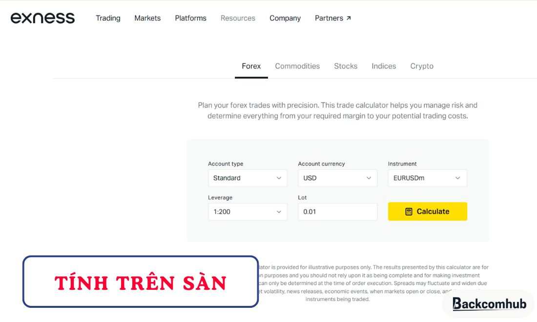 Ngoài 2 cách trên, dân chơi ngoại hối có thể tính pip và lot trực tiếp trên sàn giao dịch forex đó 
