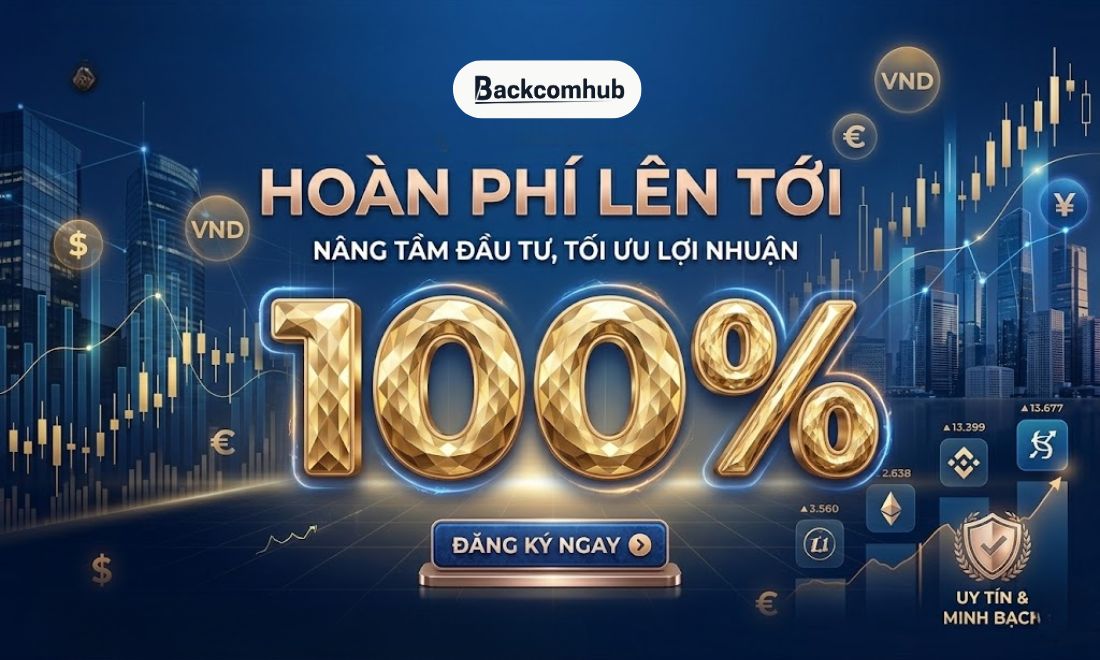 Liên hệ ngay tới hotline 0941.48.22.99 để được đội ngũ Backcomhub hướng dẫn nhận hoàn phí lên tới 100% trên các sàn giao dịch uy tín trên thị trường hiện nay 