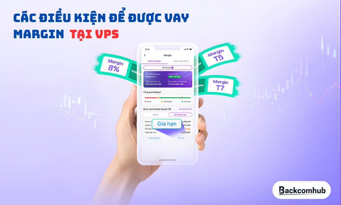 3 điều kiện để được vay margin trên VPS là: điều kiện tài sản, điều kiện tài khoản và ngưỡng đảm bảo sự an toàn 