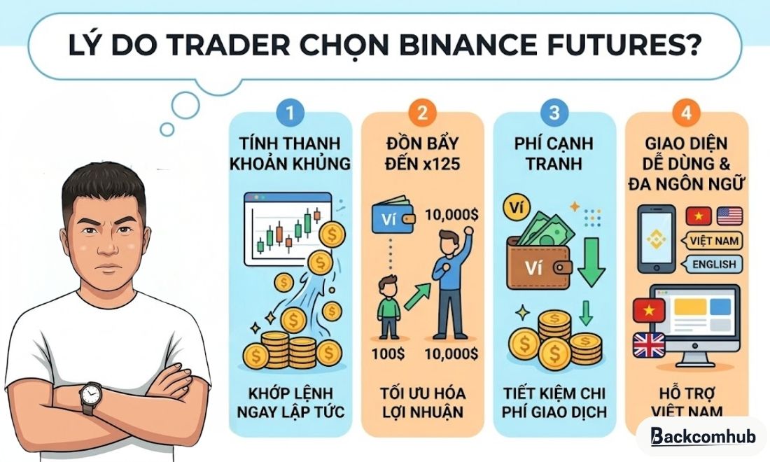 Nhờ sở hữu nhiều điểm cộng nên Binance được phần lớn trader lựa chọn làm sàn để chơi futures 
