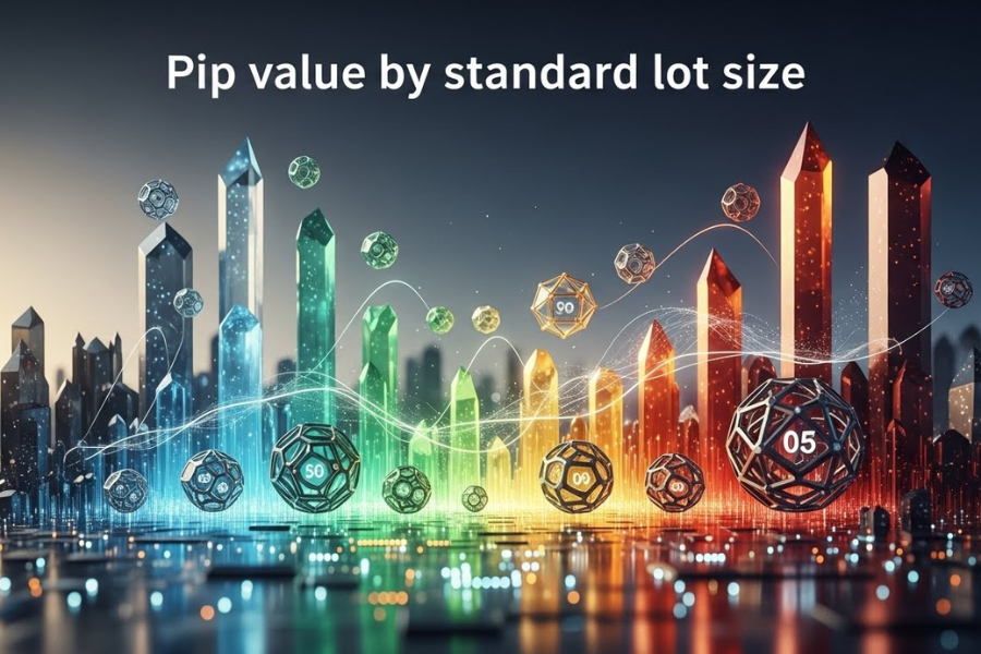 Pip value theo khối lượng lot tiêu chuẩn