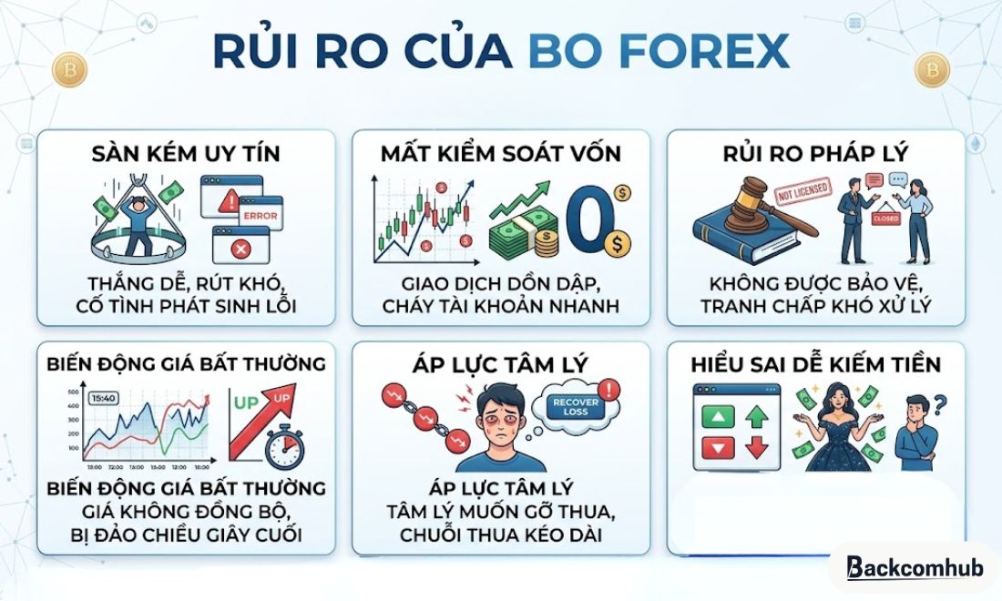 Quyền chọn nhị phân trong forex mang đến nhiều rủi ro nghiêm trọng cho nhà đầu tư 