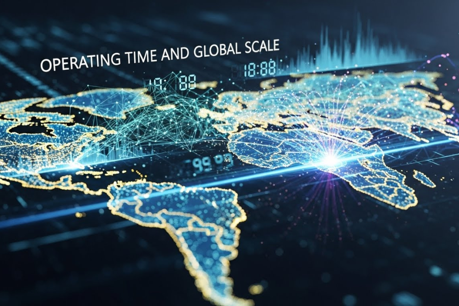 Thời gian hoạt động và quy mô toàn cầu