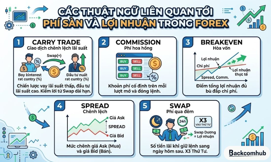 Những khái niệm liên quan tới phí sàn và lợi nhuận trong forex 