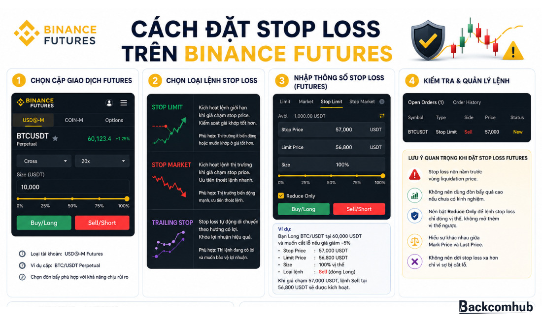 Cách Đặt Stop Loss Trên Binance Futures