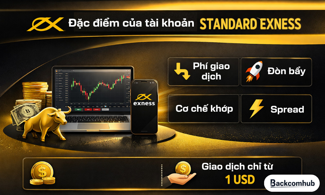 Đặc điểm của tài khoản Standard Exness