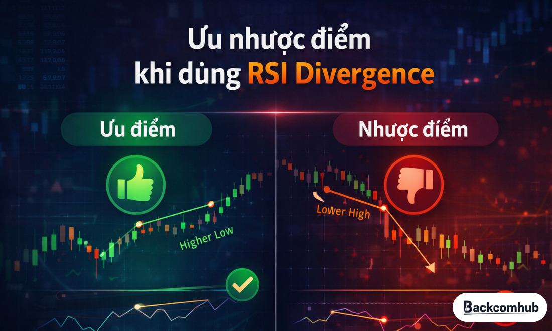 Ưu nhược điểm khi dùng RSI divergence 
