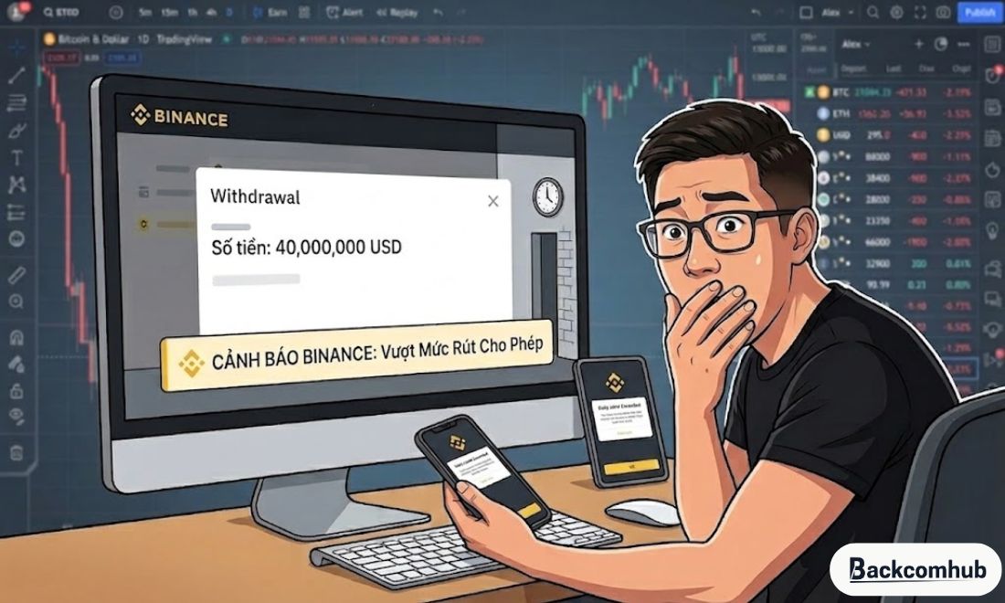 Nguyên nhân cuối cùng khiến rút tiền trên Binance không được là do người chơi đang rút quá hạn mức cho phép 