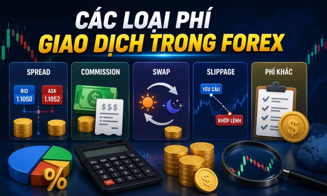Các loại phí giao dịch mà nhà đầu tư phải trả khi giao dịch trên các sàn forex 