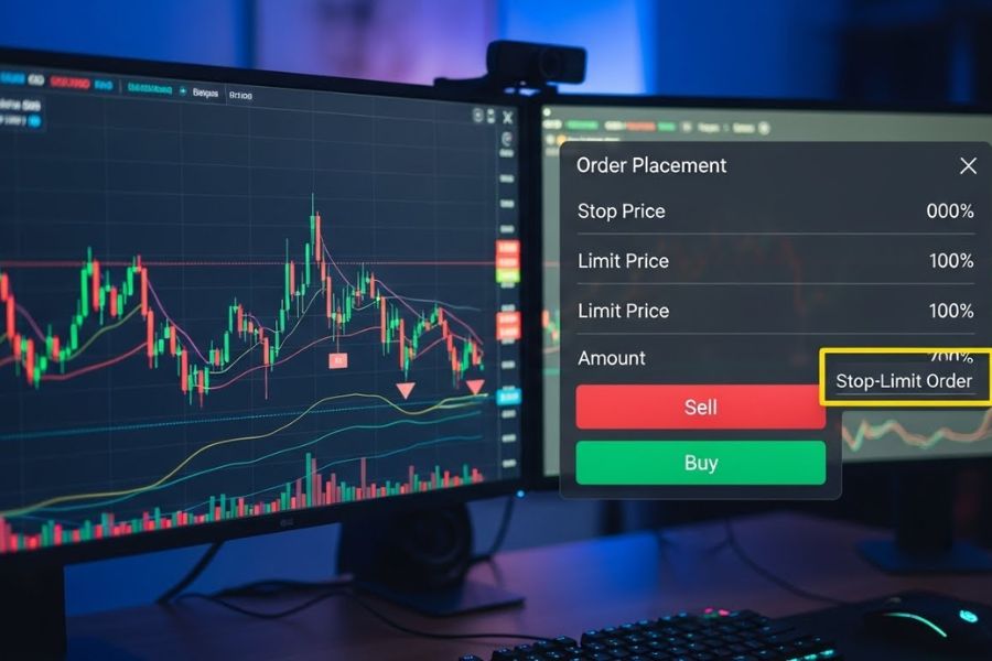 Cách đặt lệnh stop limit trên sàn giao dịch