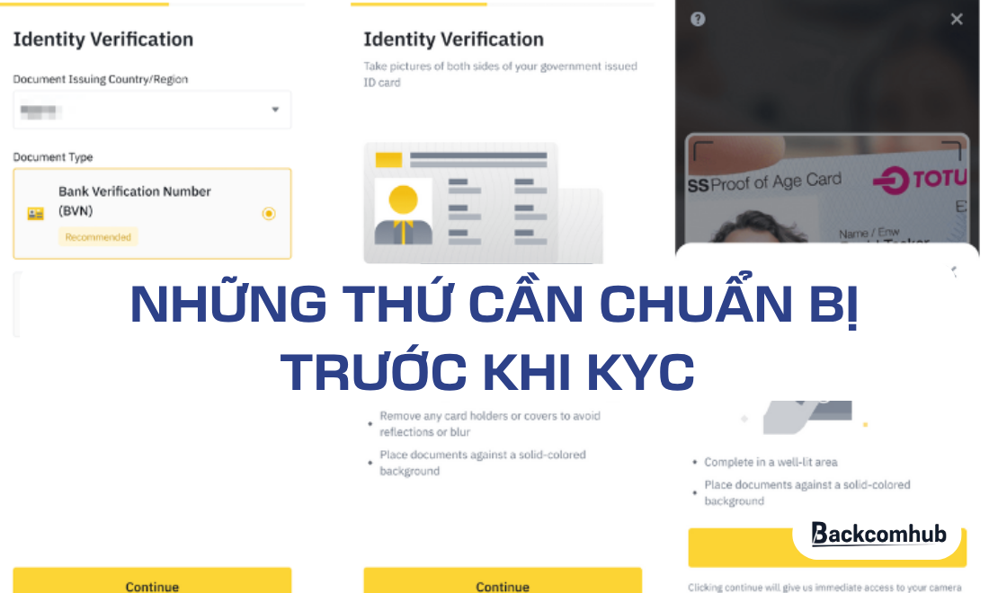 Những thứ cần chuẩn bị trước khi thực hiện KYC trên sàn Binance 