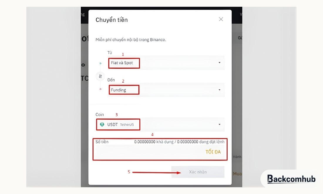 Nhấn nút xác nhận 