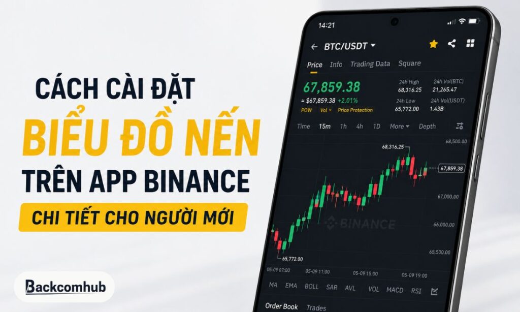 Cách cài đặt biểu đồ nến trên app Binance chi tiết cho người mới