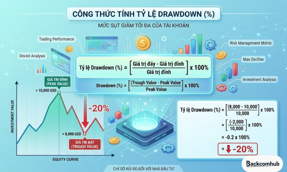 Công thức tính mức độ sụt giảm của nguồn vốn khi đầu tư tài chính 