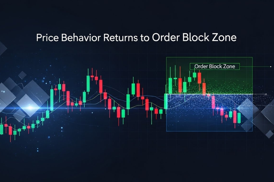 Hành vi giá quay lại vùng Order Block