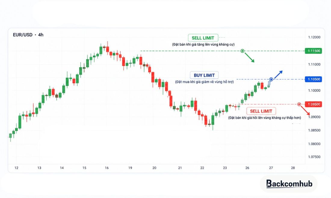 Limit order là lệnh chờ mua hoặc chờ bán trên các sàn giao dịch forex, chứng khoán, tiền ảo 