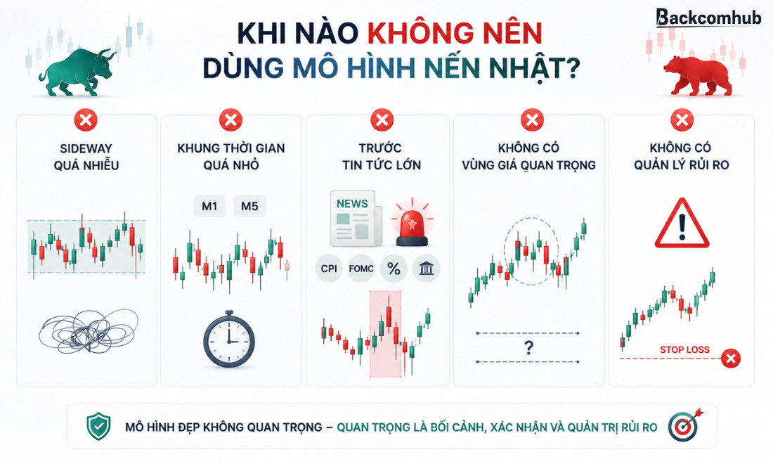 Khi nào không nên dùng mô hình nến Nhật?