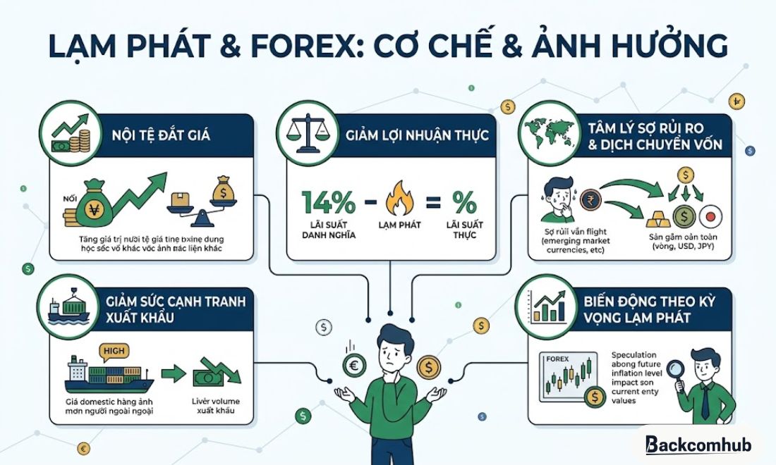 Lạm phát ảnh hưởng tới Forex như thế nào? Lạm phát ảnh hưởng tới thị trường forex thông qua bàn tay của ngân hàng trung ương 