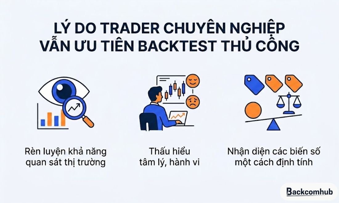 Những lý do khiến trader vẫn backtest thủ công 