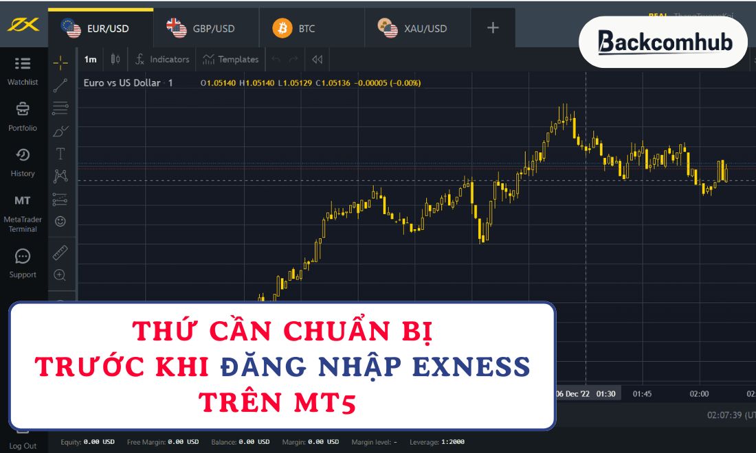 Nền tảng MT5 và thông tin đăng nhập Exness là 2 thứ mà nhà đầu tư cần chuẩn bị trước khi thực hiện quy trình truy cập esness qua mt5 