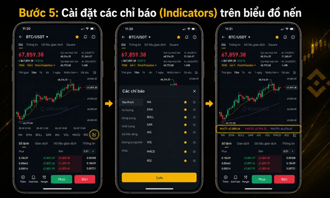 Cài đặt các chỉ số khác 