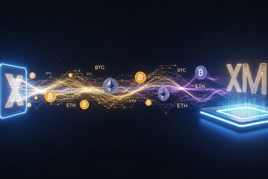 Rút BTC, ETH từ XM