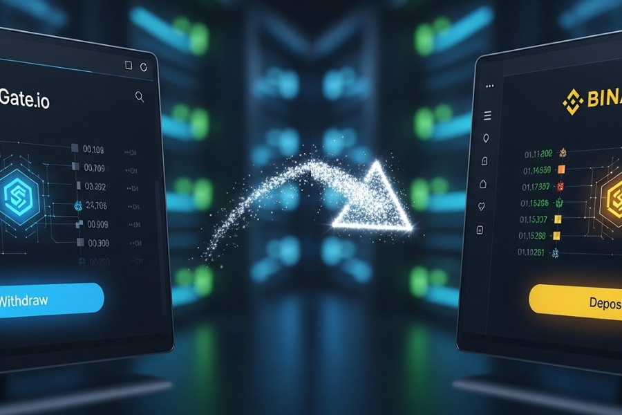 Rút tiền từ sàn Gate về Binance