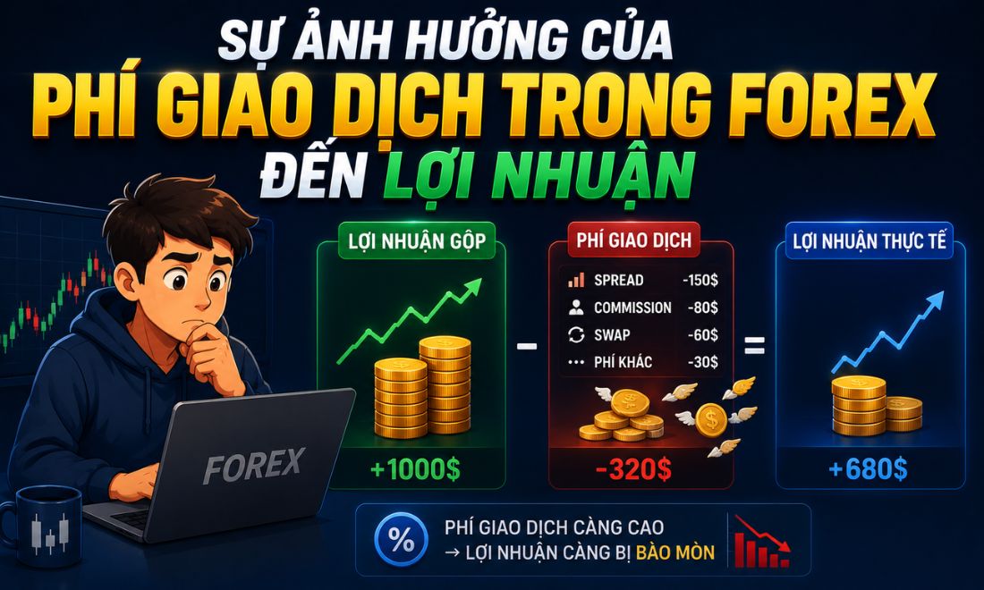 Phí giao dịch ảnh hưởng không ít tợi lợi nhuận mà trader thu được khi đầu tư forex 