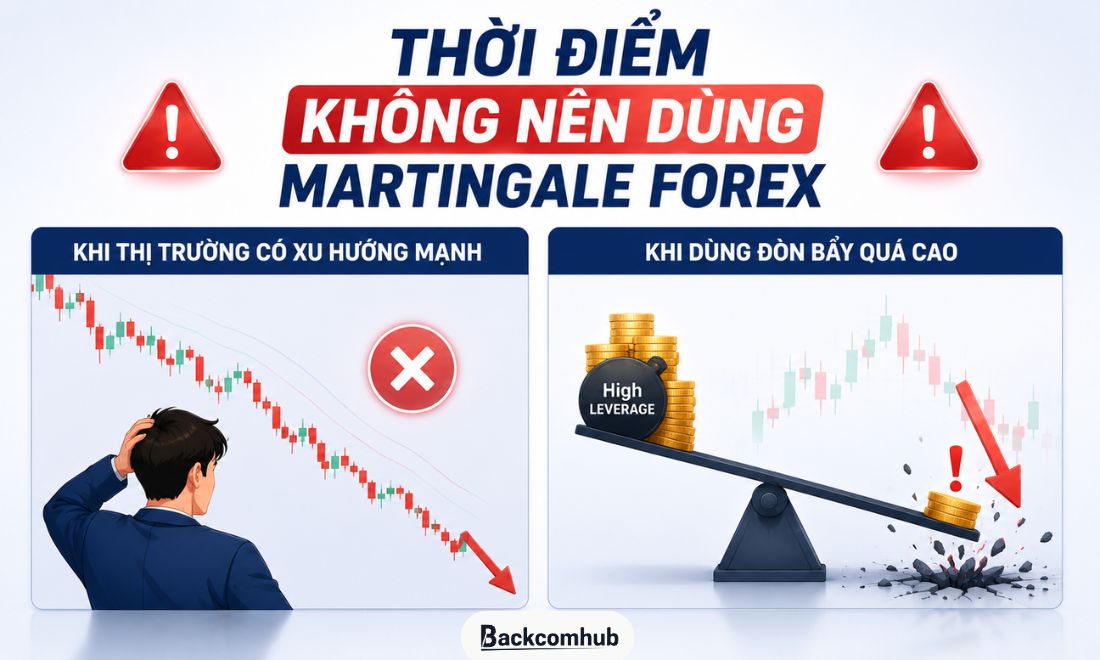 Những thời điểm mà trader tuyệt đối không nên dùng Martingale
