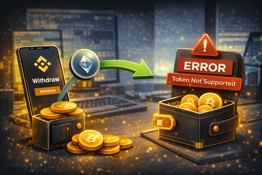 Xử lý ví nhận không hỗ trợ token rút