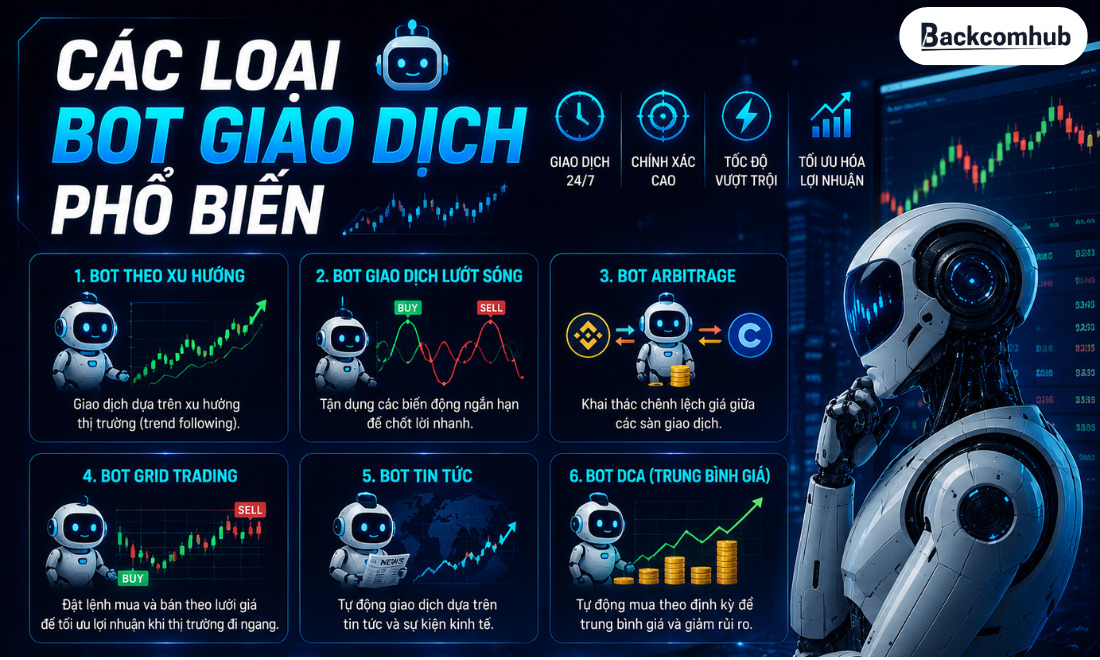 Các loại bot giao dịch phổ biến