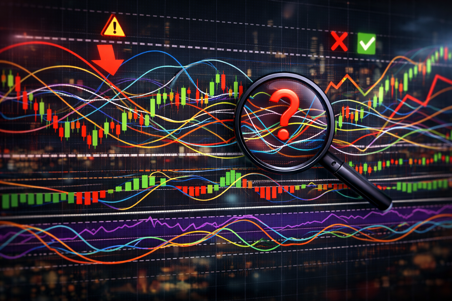 Indicator chồng chéo làm nhiễu tín hiệu và tăng rủi ro vào lệnh sai