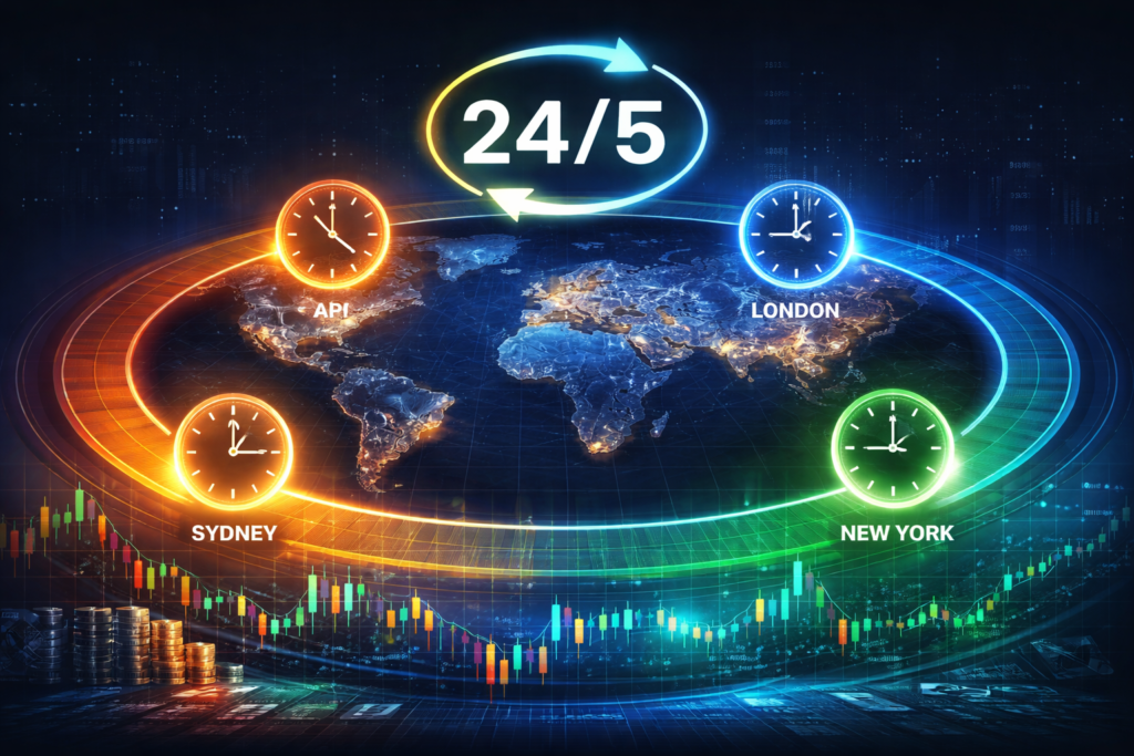 Giờ giao dịch forex và thời điểm thị trường biến động mạnh Giờ giao dịch forex và thời điểm thị trường biến động mạnh