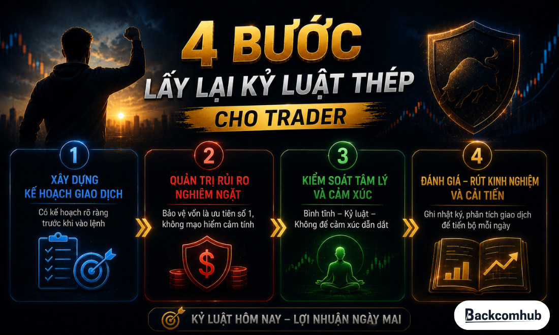 4 Bước lấy lại kỷ luật thép cho Trader