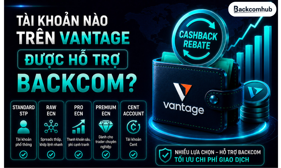 Tài khoản nào trên Vantage được hỗ trợ backcom?