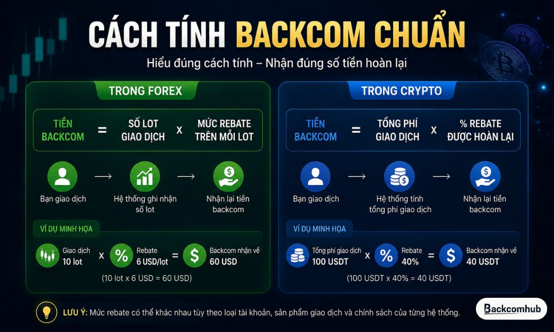 Công thức tính số tiền hoàn phí nhận được từ IB 