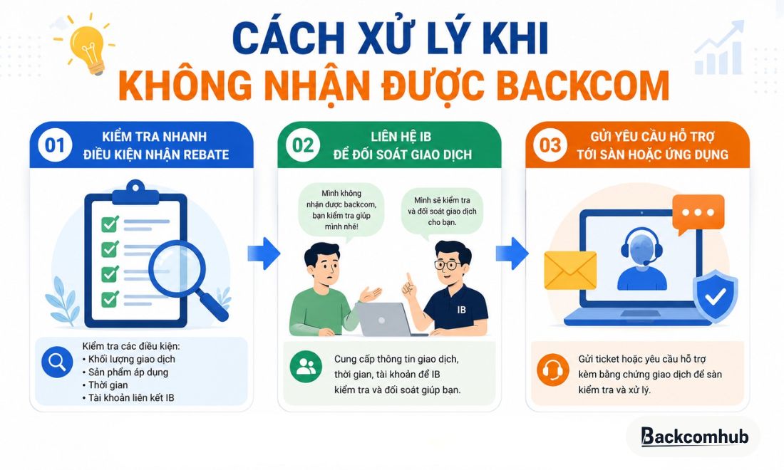 Các cách xử lý khi trader rơi vào tình huống không được hoàn phí giao dịch dù đã đăng ký backcom 