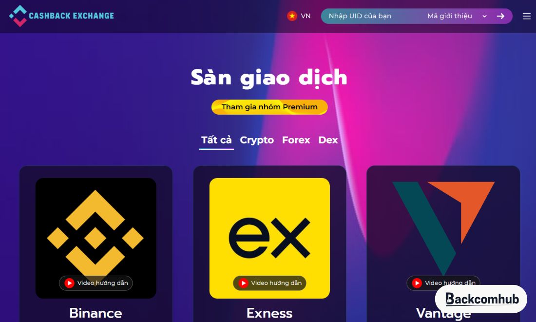 Cashback.exchange là nền tảng hoàn phí uy tín và lâu đời nhất hiện nay