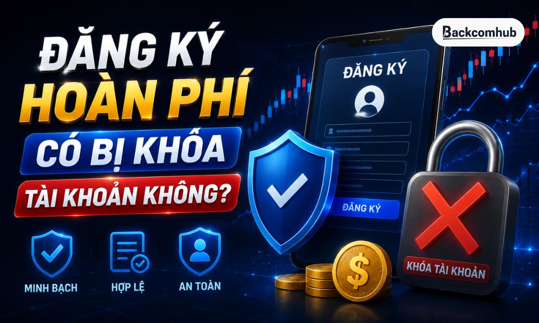 Không có chuyện đăng ký backcom rồi bị khóa tài khoản nên trader có thể an tâm 