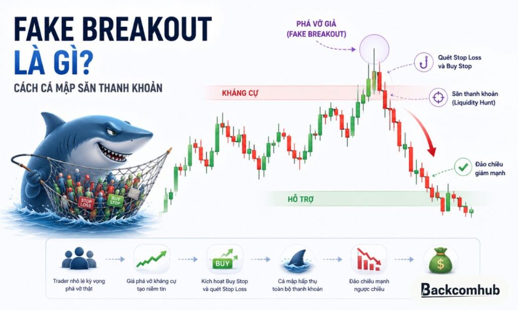 Fake Breakout Là Gì? Cách Cá Mập Săn Thanh Khoản