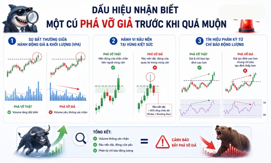 Dấu hiệu nhận biết một cú phá vỡ giả trước khi quá muộn 