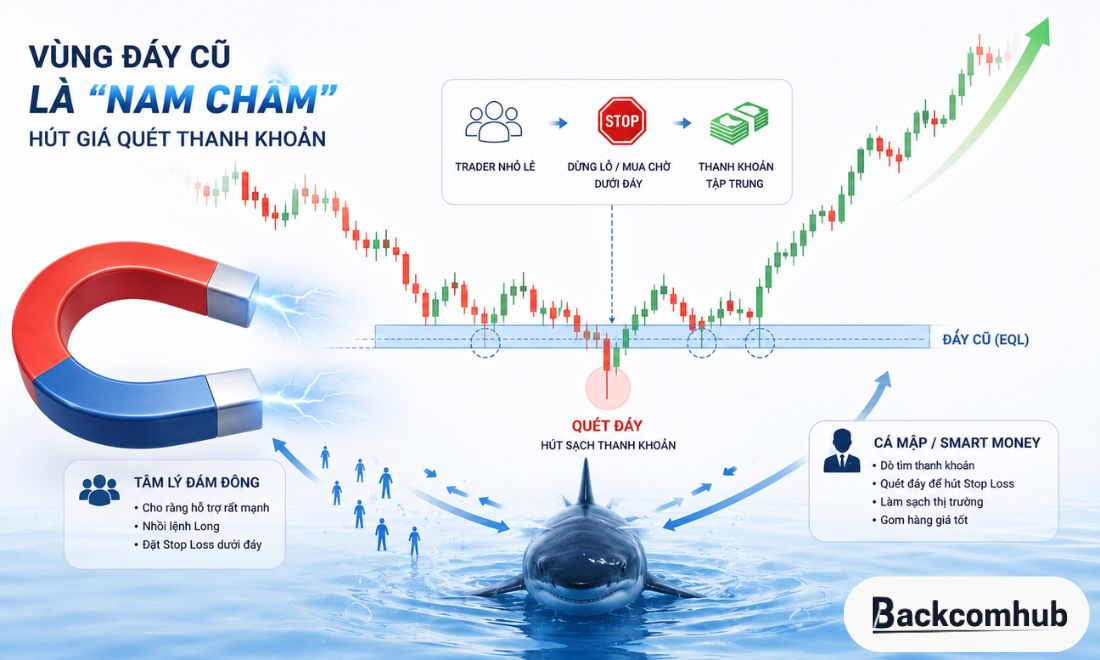 Lý do các vùng giá cũ như nam châm hút quét thanh khoản 