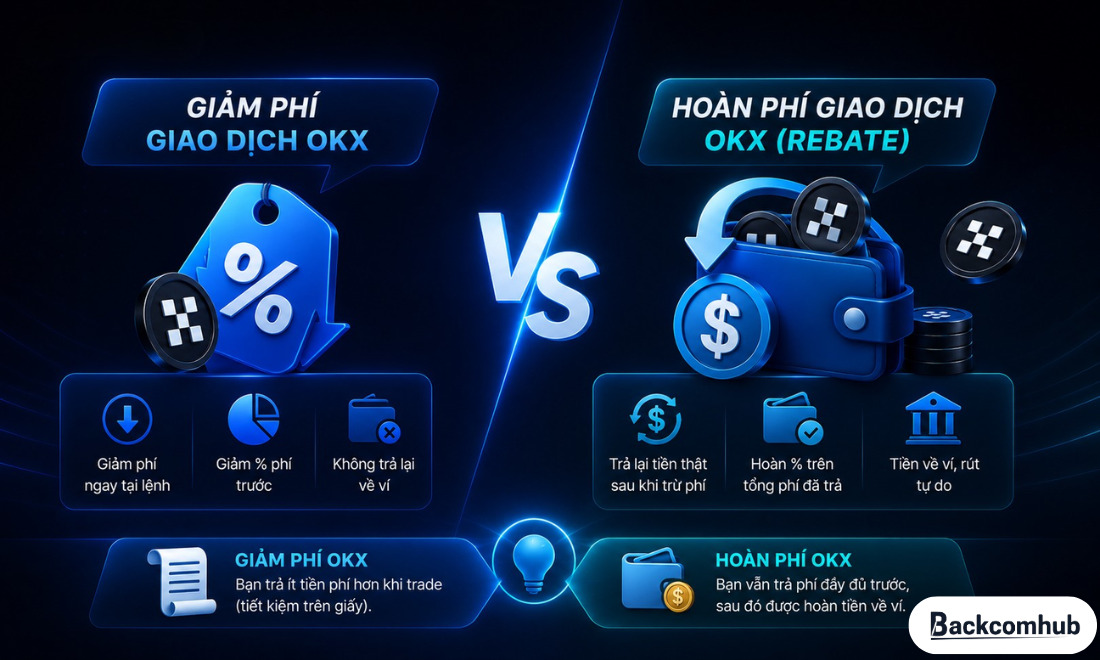 Hoàn phí giao dịch OKX khác gì giảm phí giao dịch OKX?