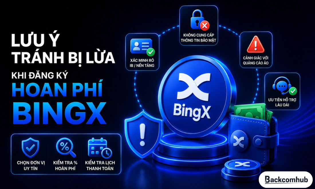 Lưu ý tránh bị lừa khi đăng ký hoàn phí BingX