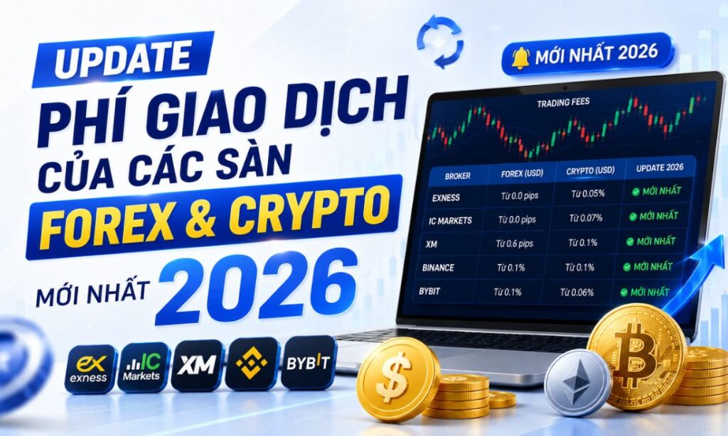 Update phí giao dịch của các sàn forex & crypto mới nhất 2026