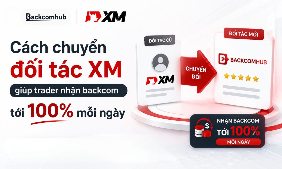 Cách chuyển đối tác XM giúp trader nhận backcom tới 100% mỗi ngày